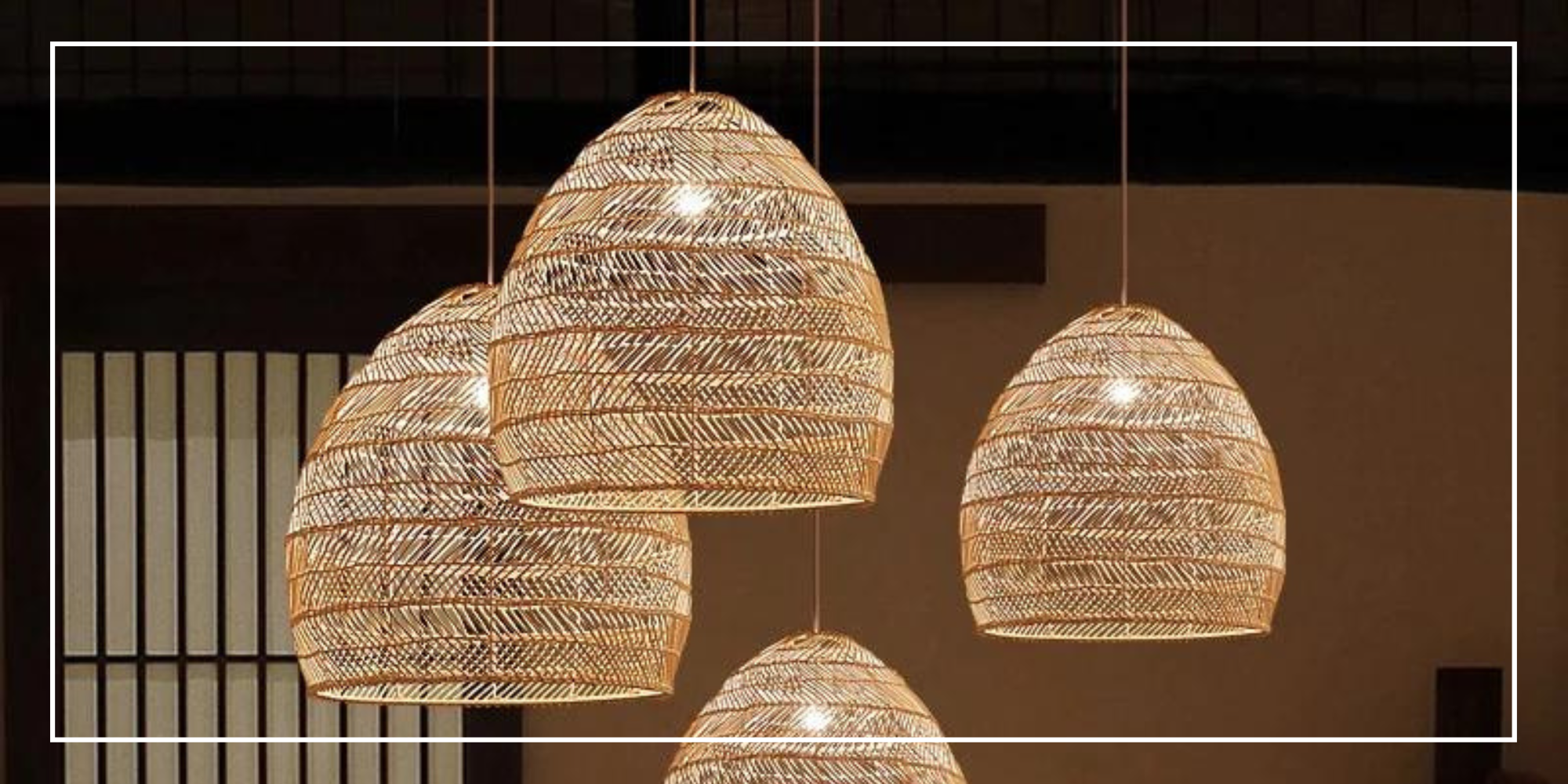 idée deco suspension rotin