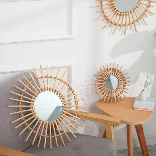 Miroirs en Rotin