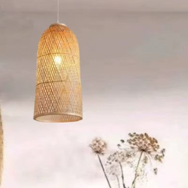 Abat-jour en bambou artisanal