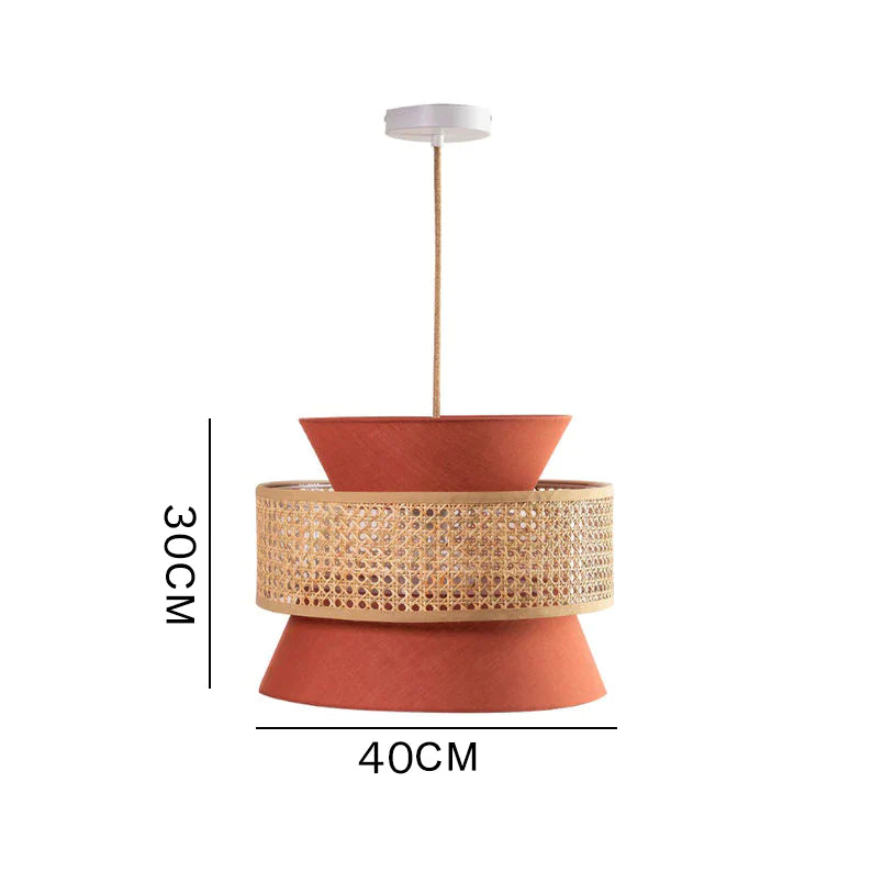 Suspension Rotin Colorée | TERRACOTTA