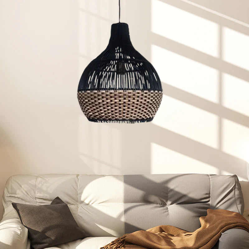 Suspension Osier Noir | ONDINE