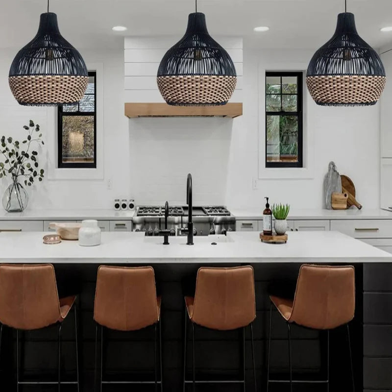 Suspension Osier Noir | ONDINE