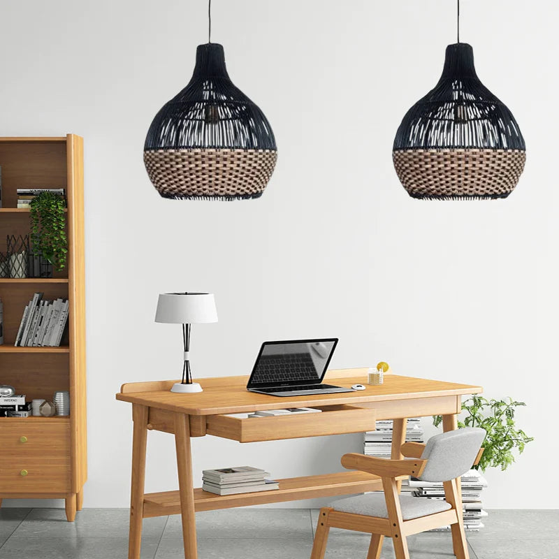 Suspension Osier Noir | ONDINE