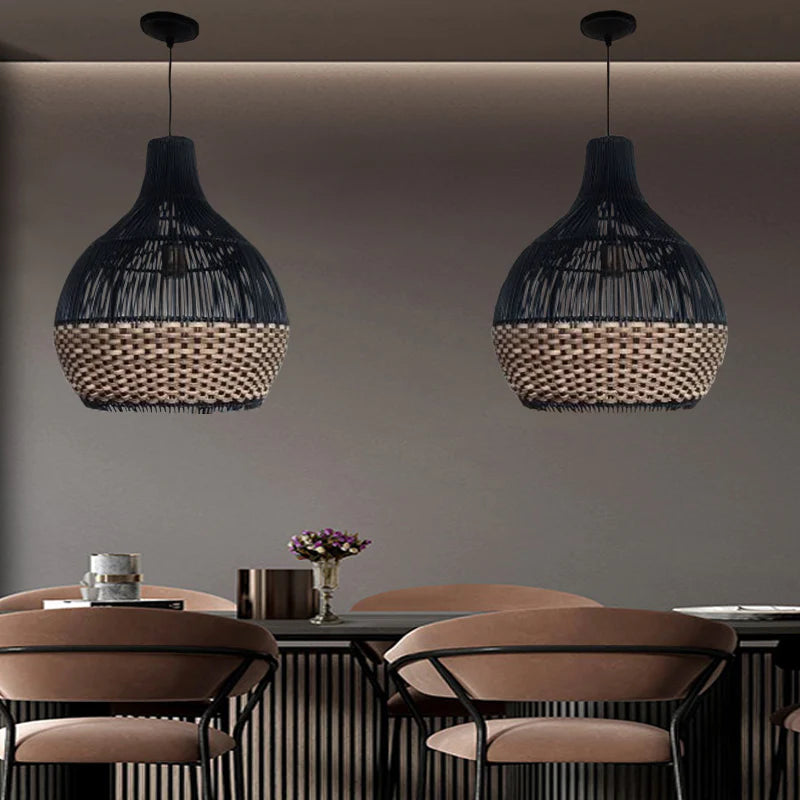 Suspension Osier Noir | ONDINE