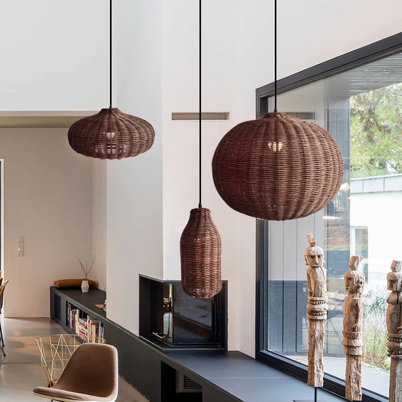 Suspension Osier Marron | COSYNEST