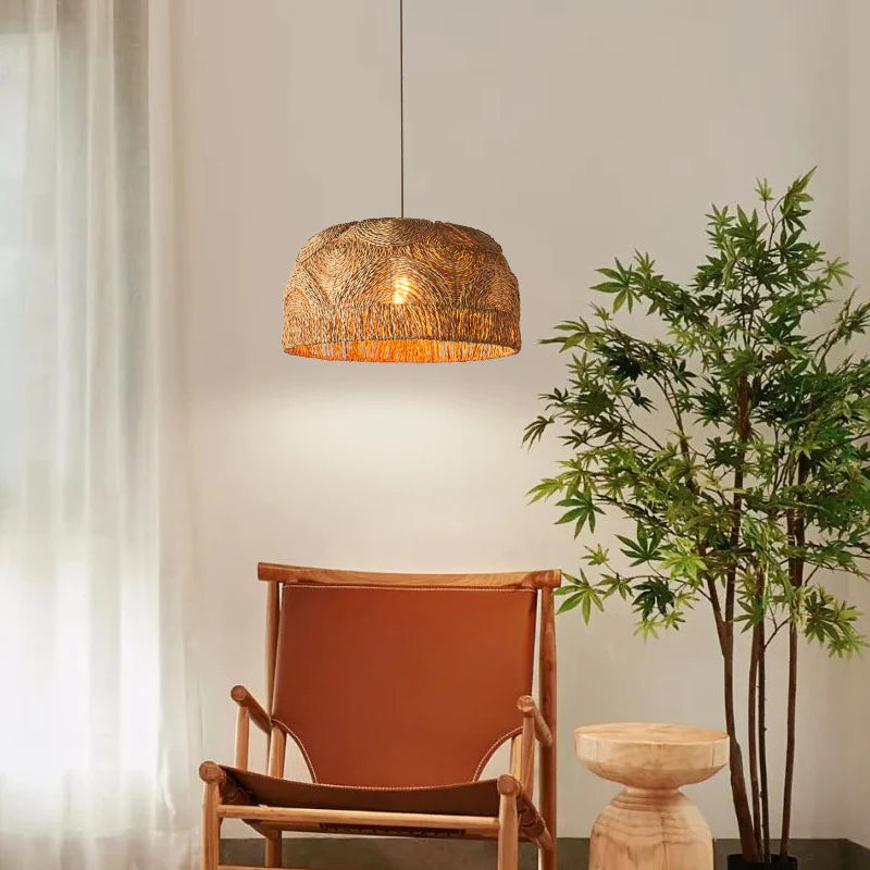 Suspension Rotin Raphia | SOLEIL D'AFRIQUE