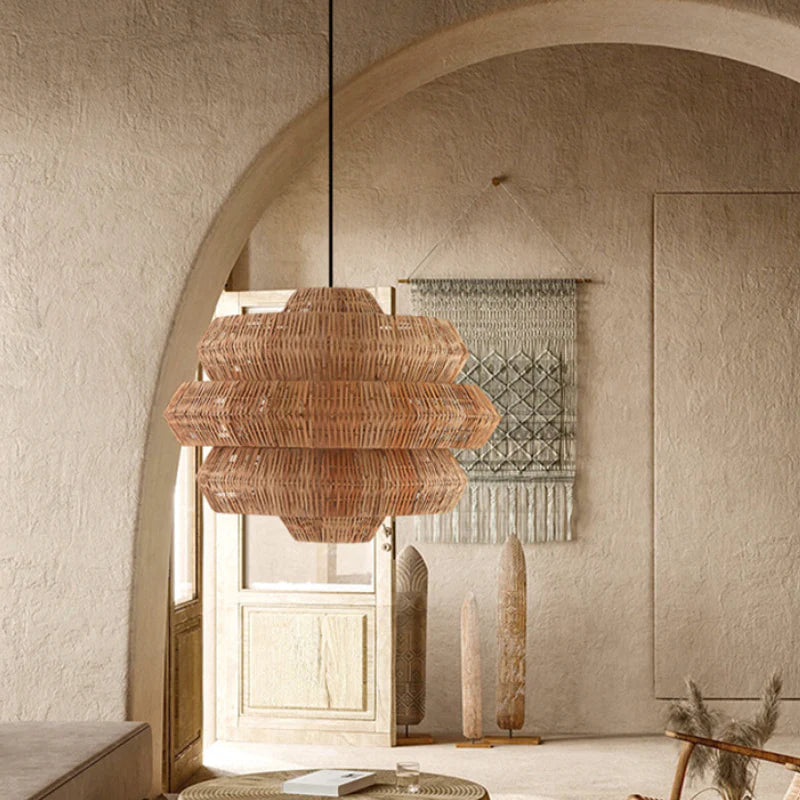 Suspension Rotin Terracotta | ESQUISSE