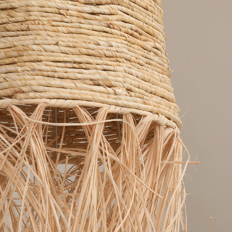 Suspension Rotin à Franges Bohème | LIVIA