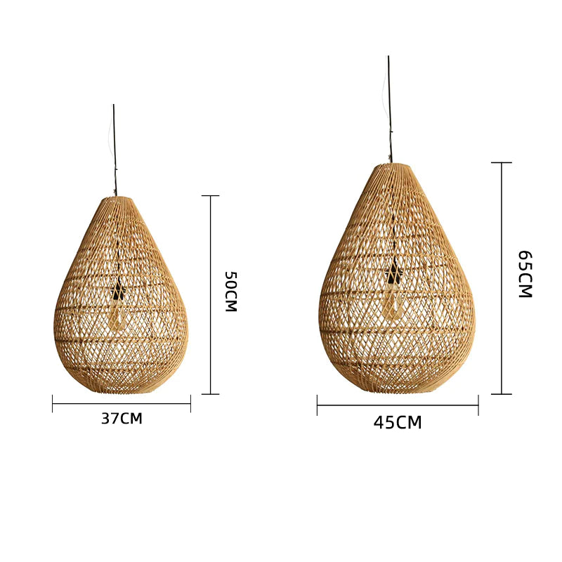 Suspension Lanterne Rotin | GOUTTE D'AMBRE