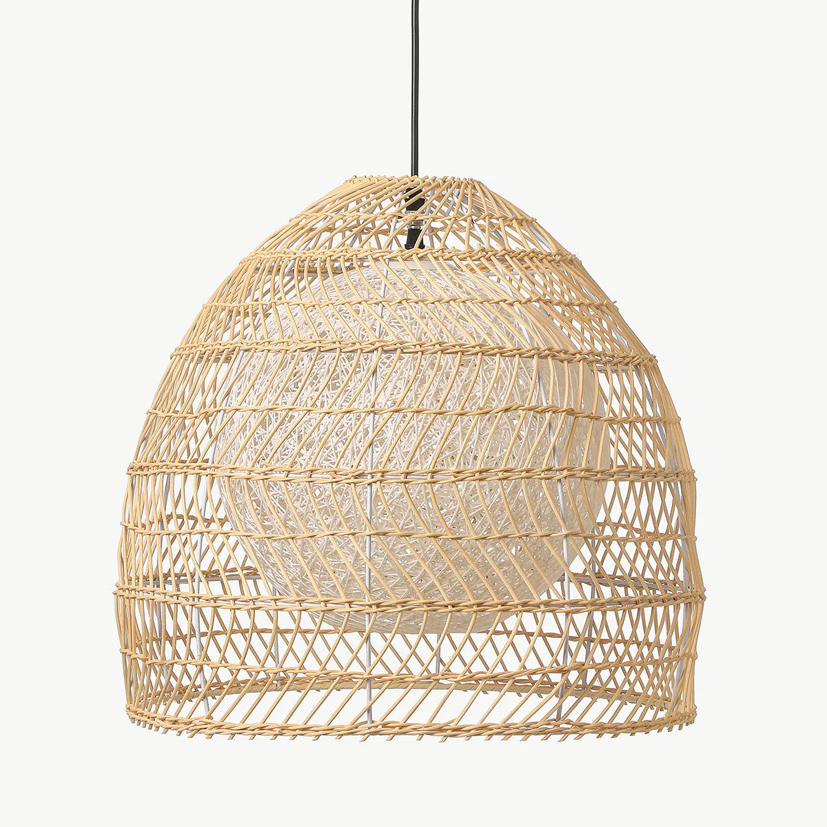 Suspension Rotin Cloche