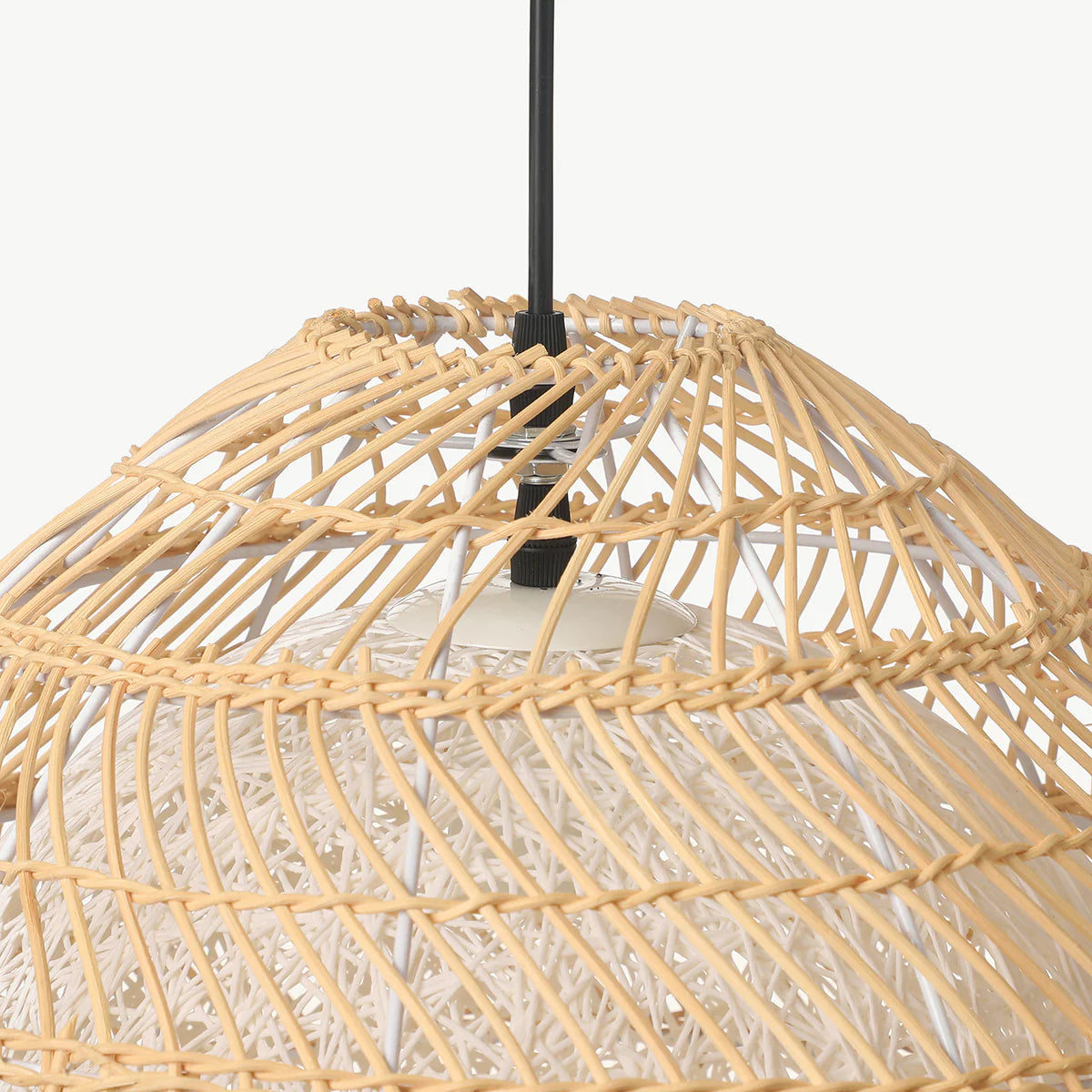 Suspension Rotin Cloche