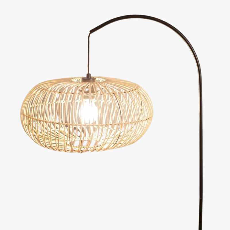 Lampadaire Rotin Clair | IDRIS