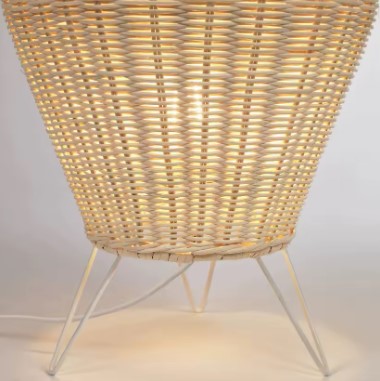 Lampadaire rotin style nordique