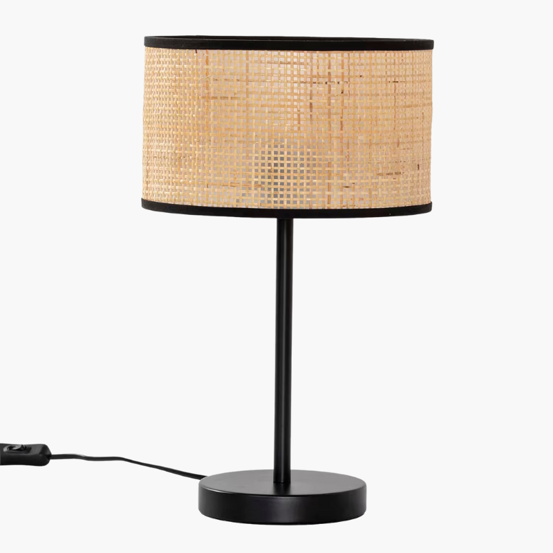 Lampe à Poser en Rotin Moderne | KASUKI
