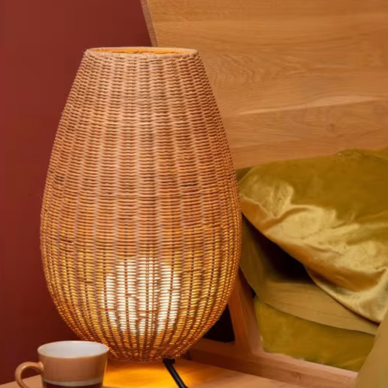 Lampe de Table Cosy en Rotin