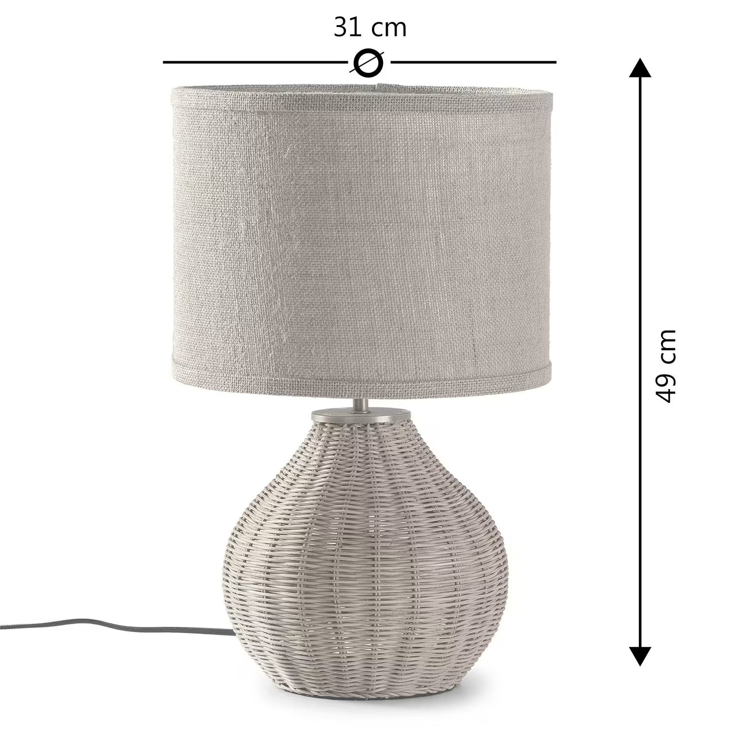 Lampe à Poser en Osier | NAOKO