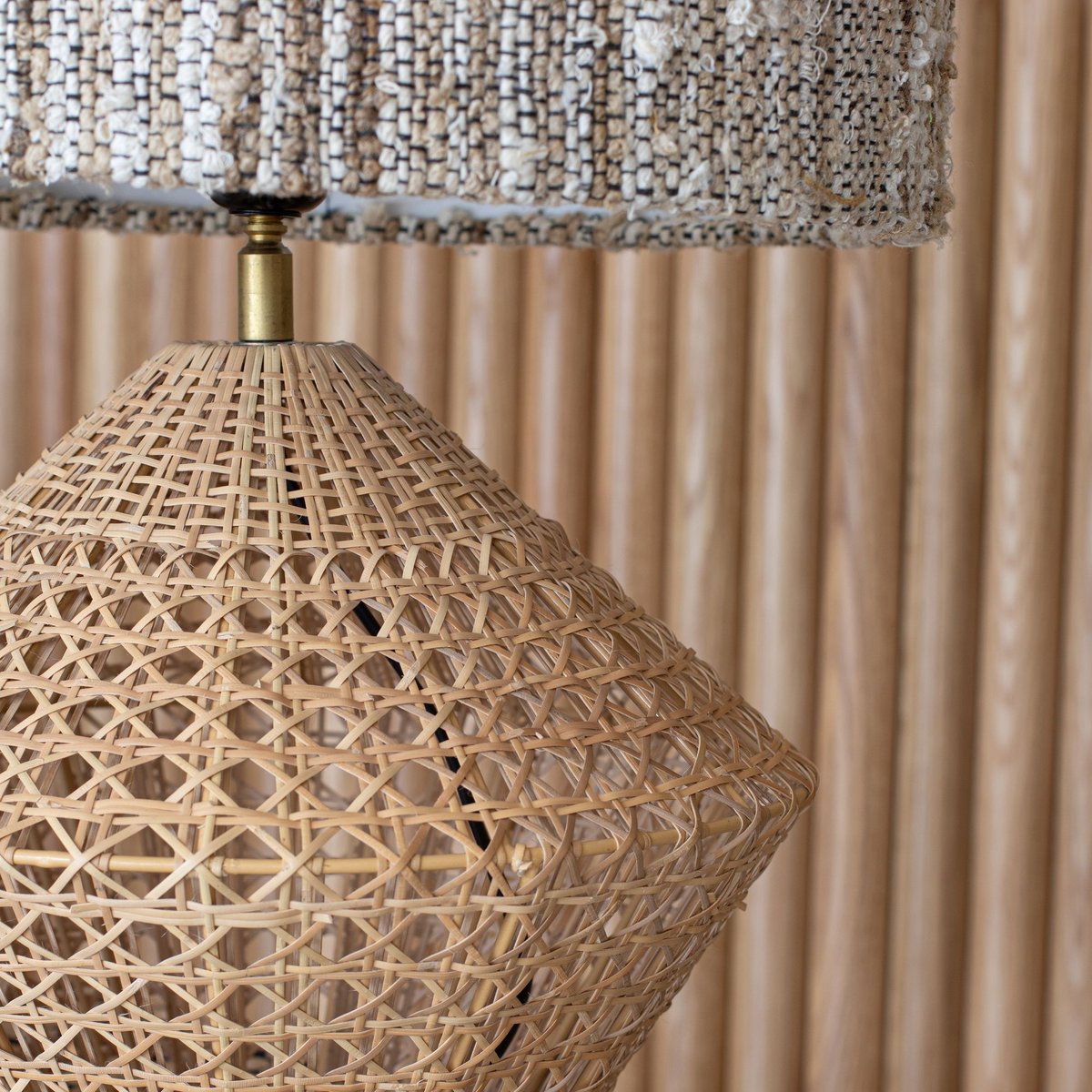 Lampe à poser en Rotin Style Japandi | LINA