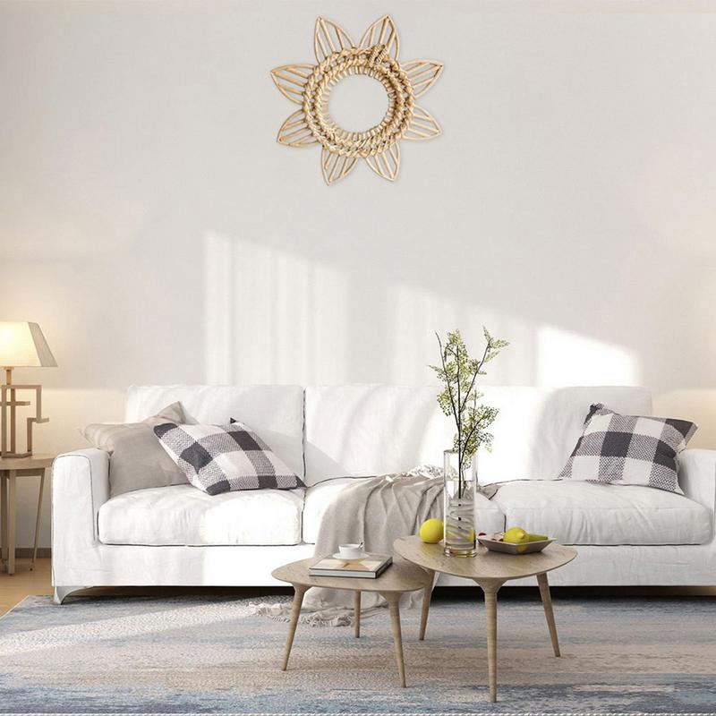 Miroir-mural-rond-suspendu-style-boh-me-d-coration-Chic-cadre-d-coratif-Vintage-artisanat-en