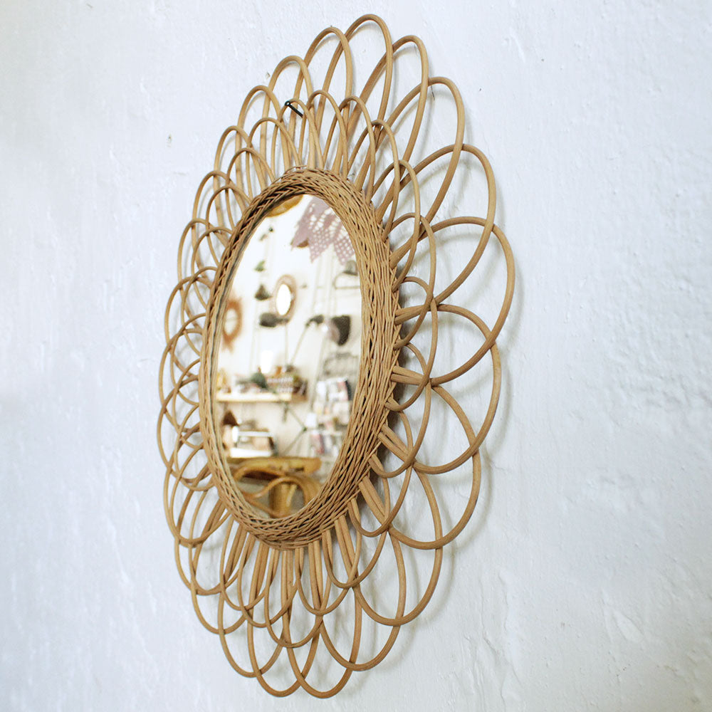 Miroir Rotin Fleur | HARMONIE