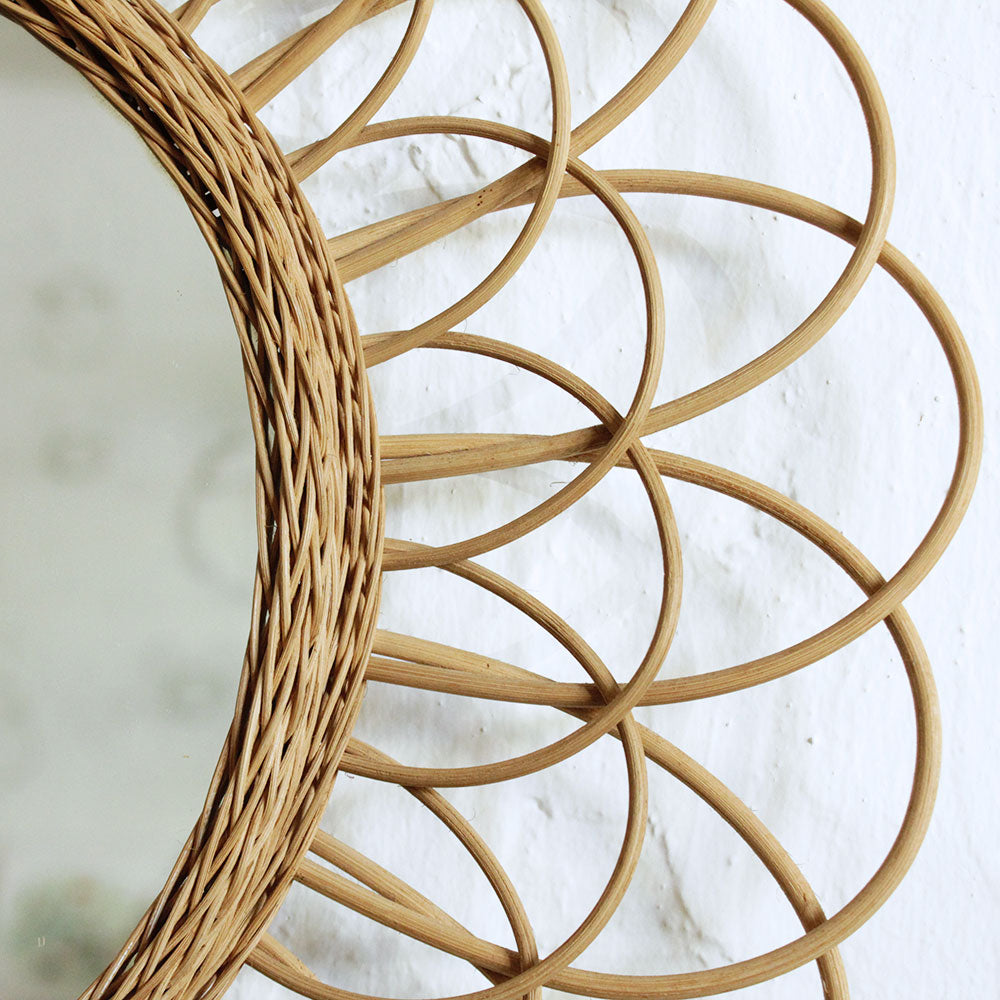 Miroir Rotin Fleur | HARMONIE