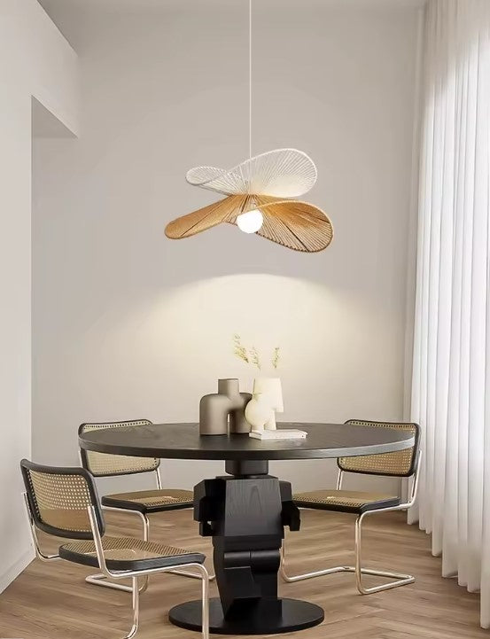 Suspension rotin élégance aérienne