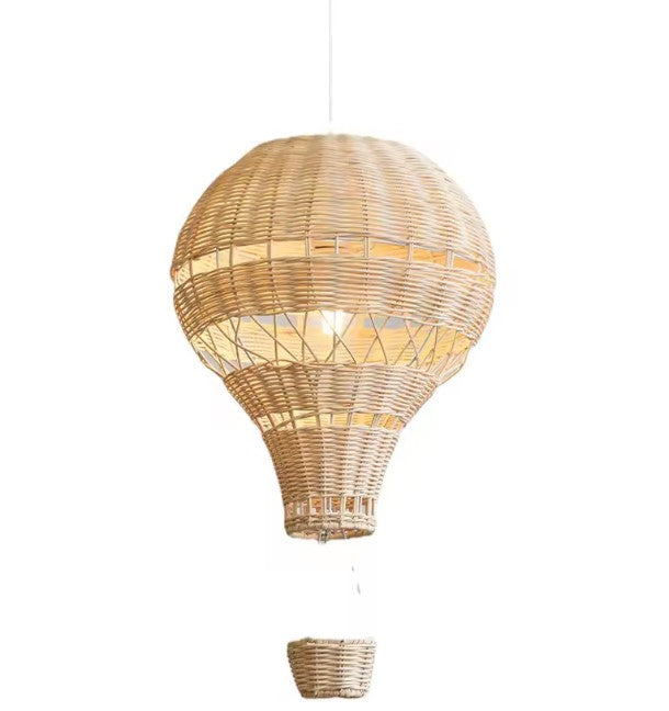 Suspension rotin montgolfière