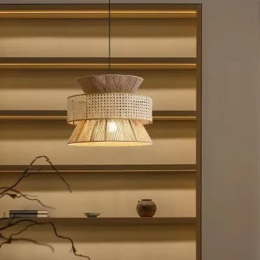 Suspension rotin japonaise