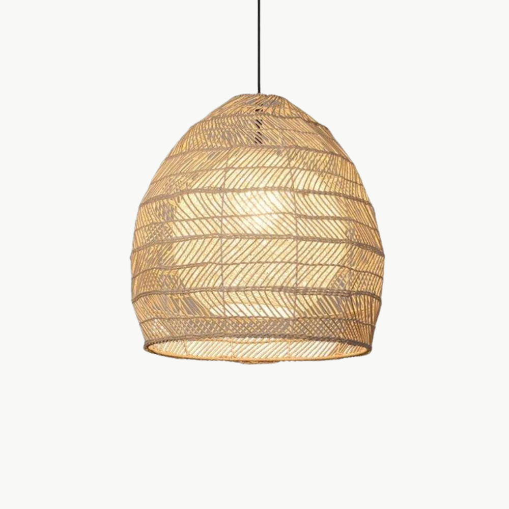 Suspension Rotin Cloche