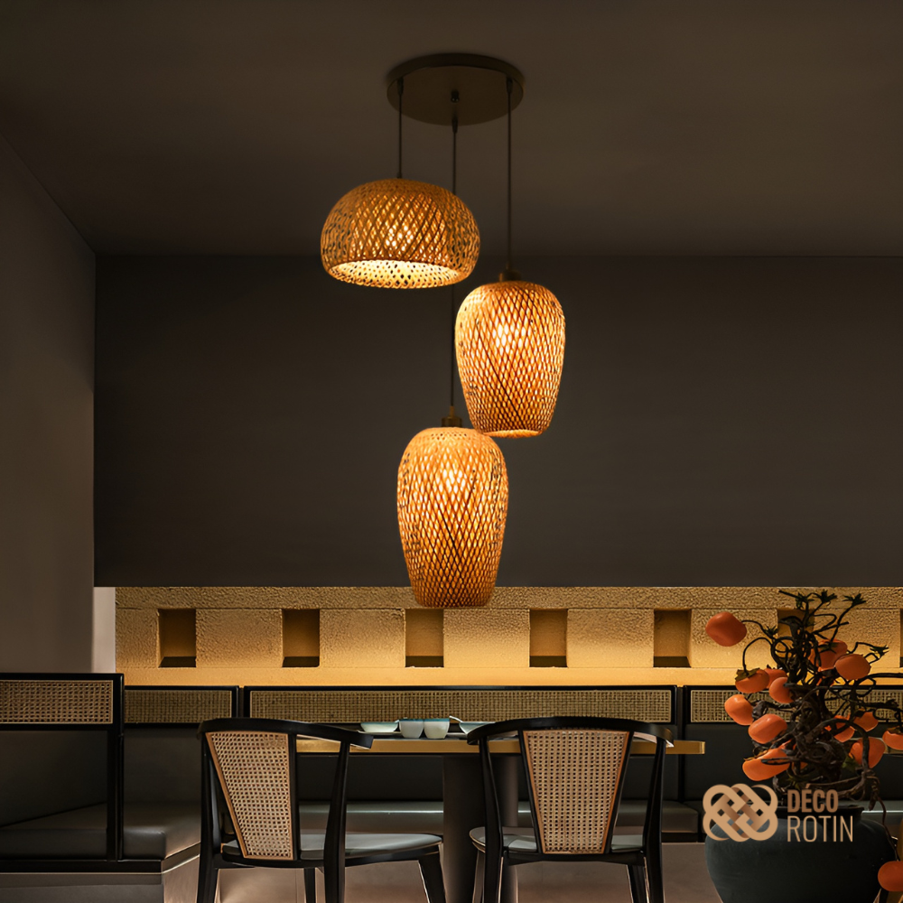 Suspension Bambou Triple