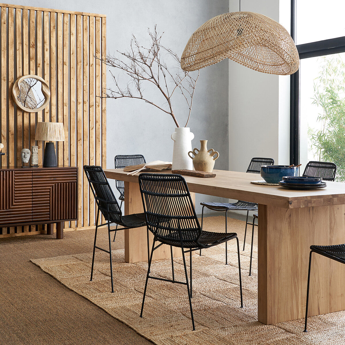 Suspension en Rotin Ø80 cm