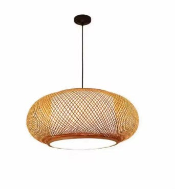 Suspension rotin ovale avec style