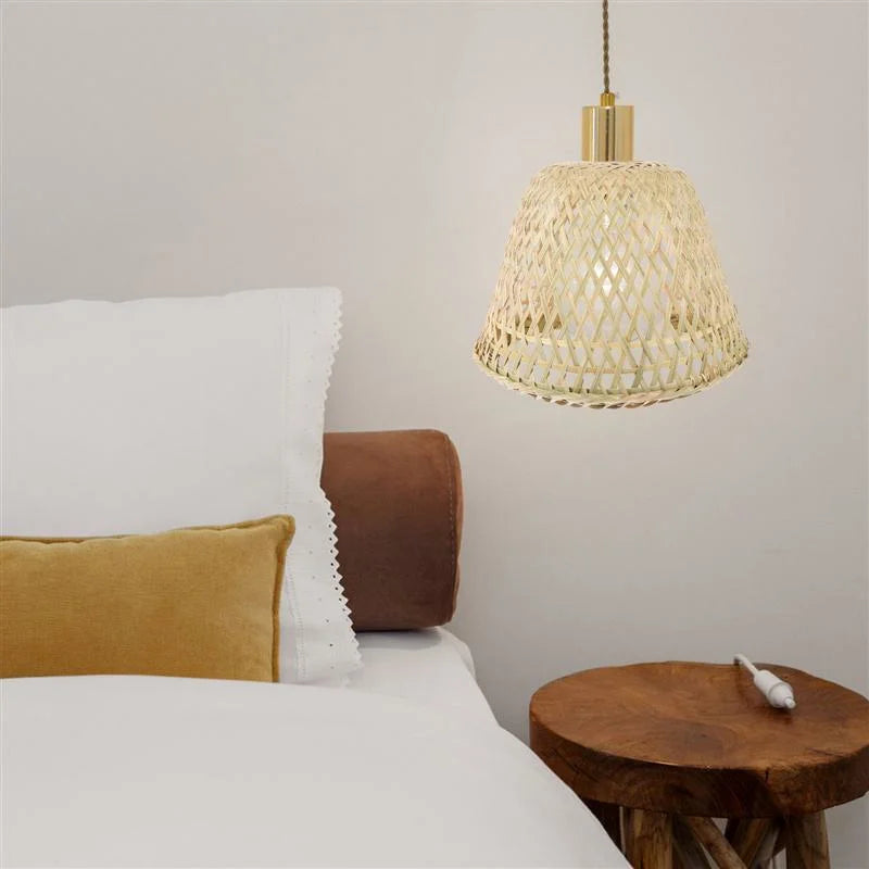 Abat-Jour Bambou Tressé | SOLAINE