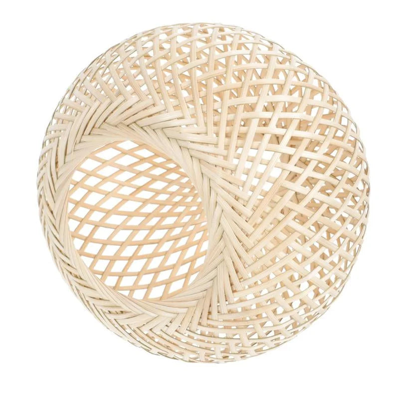 abat jour osier tissé