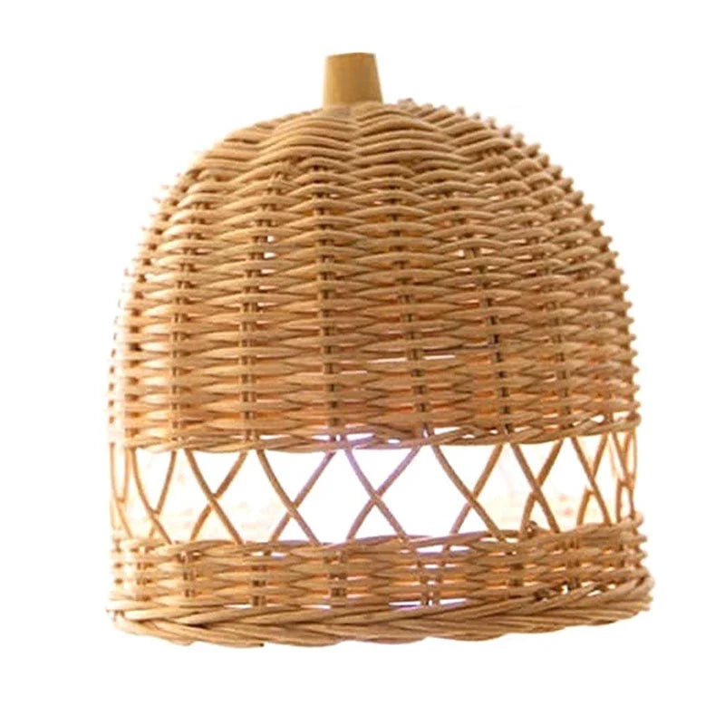 Abat-Jour en Rotin Tissé