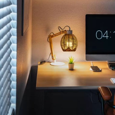 Abat-jour rotin corde stylé