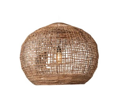 Abat-jour rotin boule