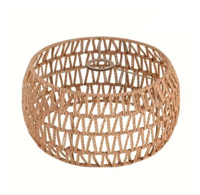 Abat jour rotin tressé rustique