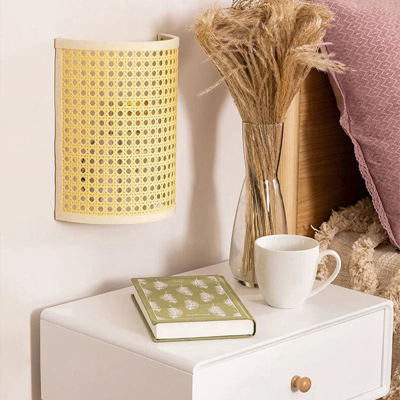 apprlique murale design rotin chambre