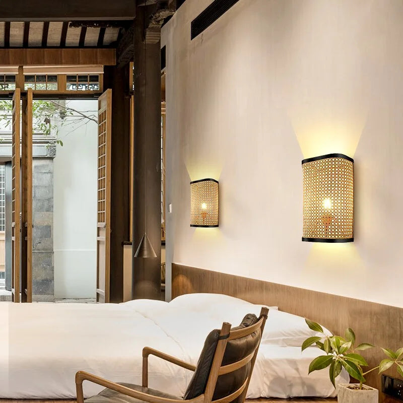 Applique Murale Lit Rotin | LUMI