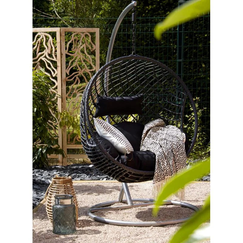 Balancelle en Rotin Noir