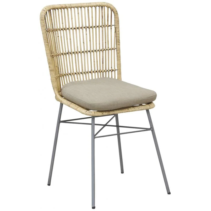 Chaise Rotin avec Coussin