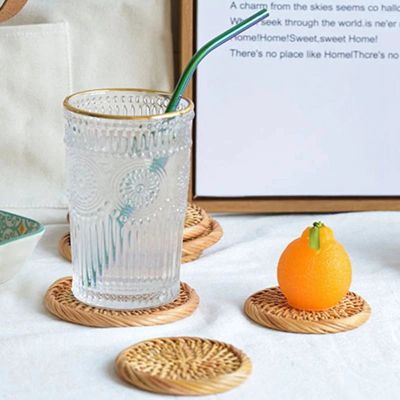 Dessous de Plat Rond en Rotin