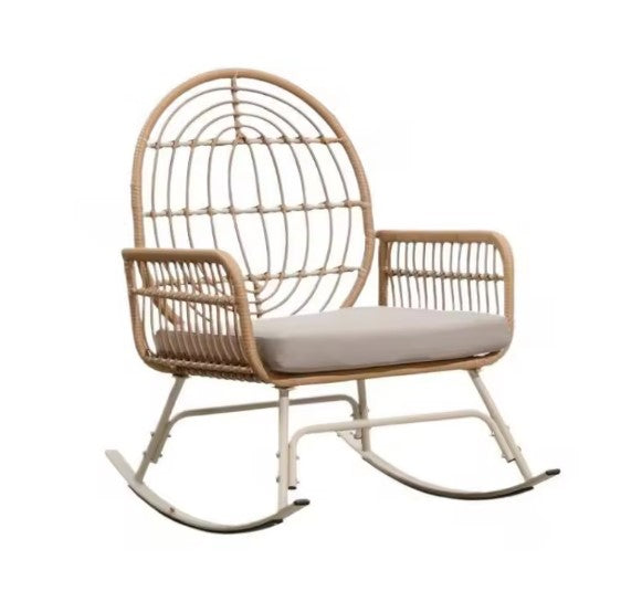 Fauteuil en rotin dossier de tortue