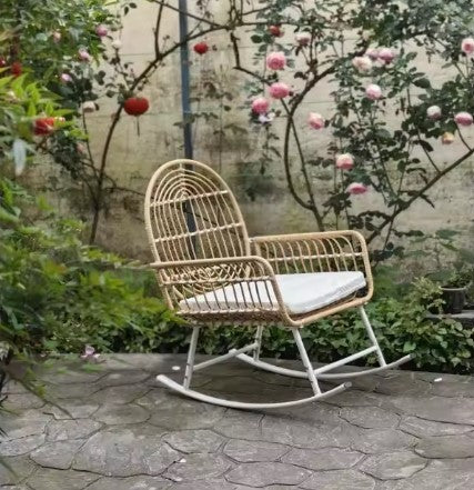 Fauteuil en rotin dossier de tortue