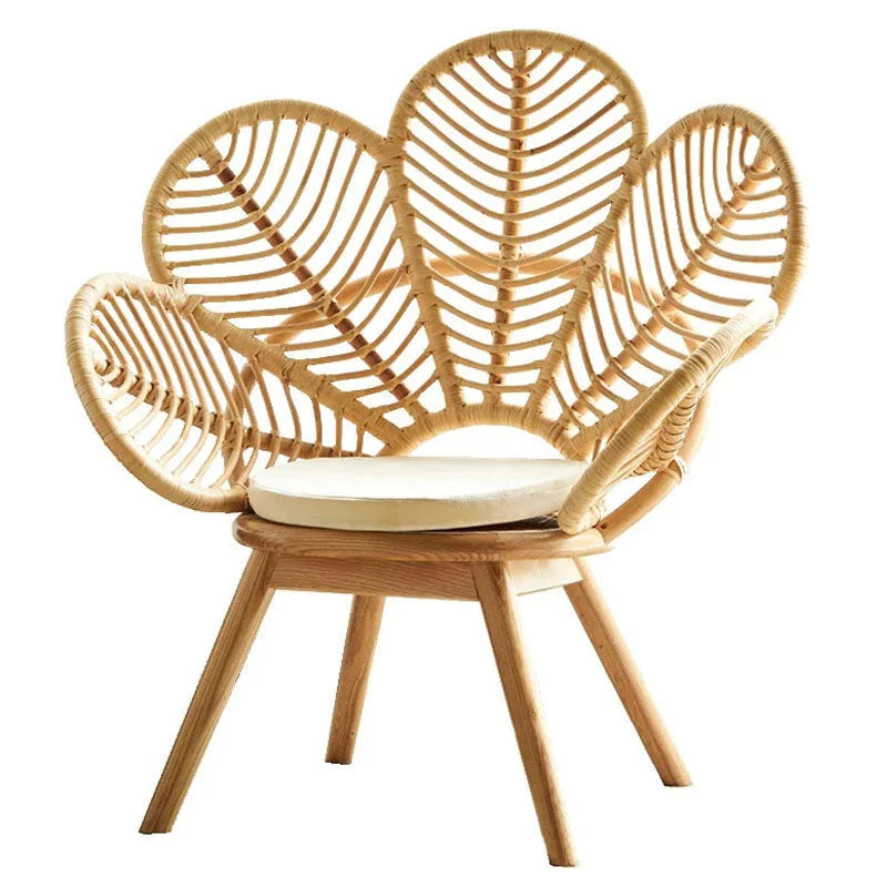 fauteuil rotin et bois
