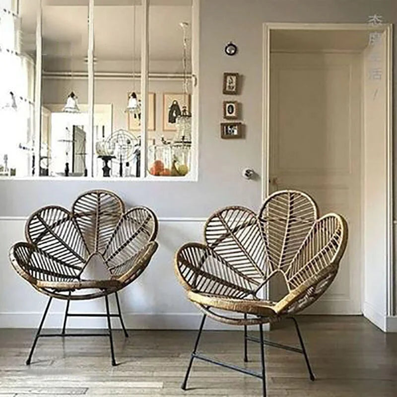fauteuil osier vintage