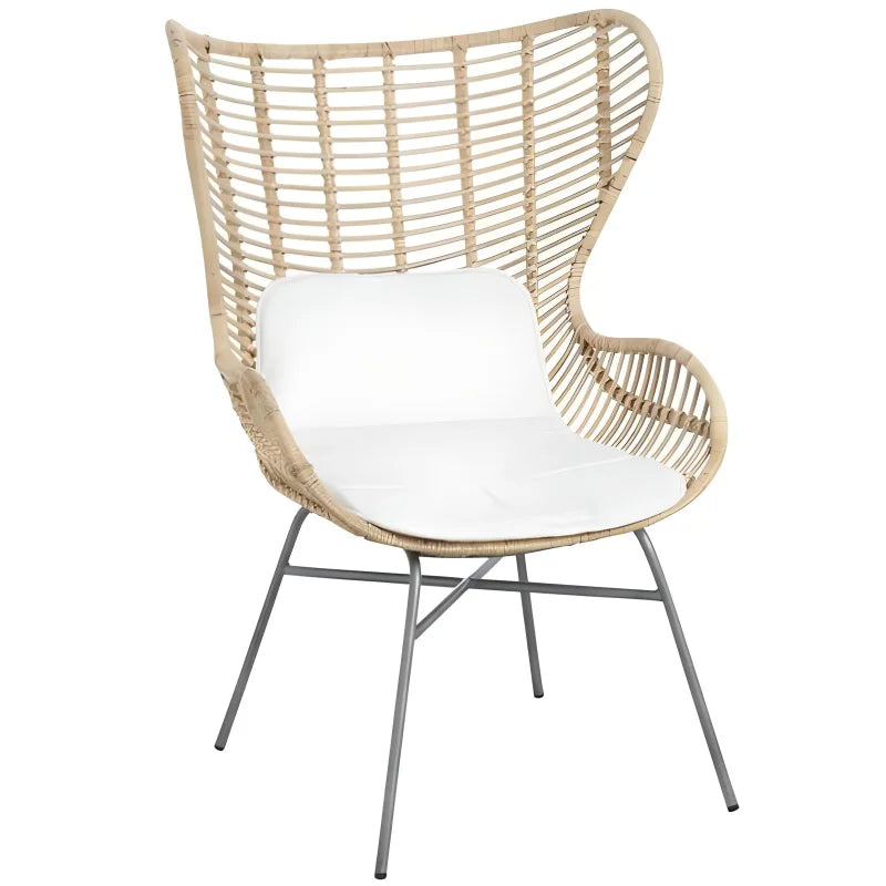 Fauteuil en Rotin et Métal