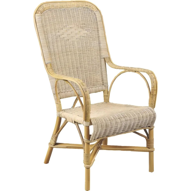 Fauteuil en Rotin Haut Dossier