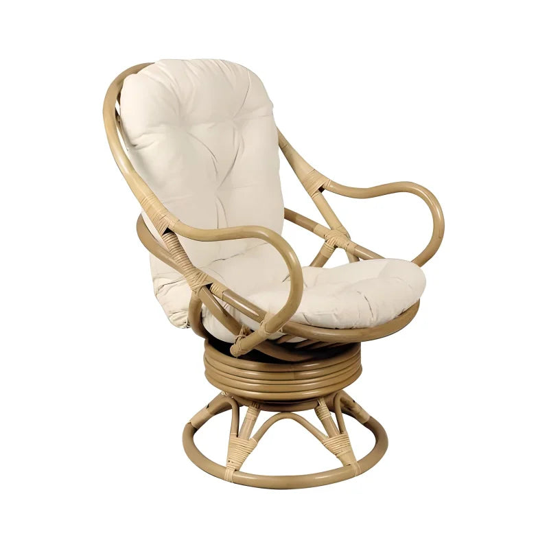 Fauteuil en Rotin Pivotant