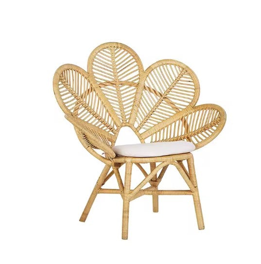 Fauteuil en rotin fleur de soleil